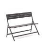 Складная уличная скамейка Torreta из алюминия с черной отделкой