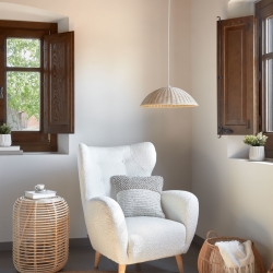 Круглый журнальный столик Kohana из ротанга с натуральной отделкой Ø 46 см