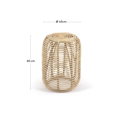 Круглый журнальный столик Kohana из ротанга с натуральной отделкой Ø 46 см