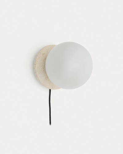 Malachi Настенный светильник из стекла и травертина