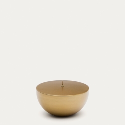 Большой подсвечник Quira из нержавеющей стали золотистого цвета