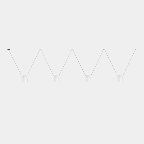 Подвесной светильник Attic 4 Bodies Hexagonal Shape Side 2200mm белый