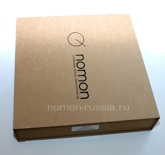 Часы Nomon Dos PUNTOS N G (2 PUNTOS) (основание - венге/центр - полированная латунь/стрелки - венге). D=43см, H=56см