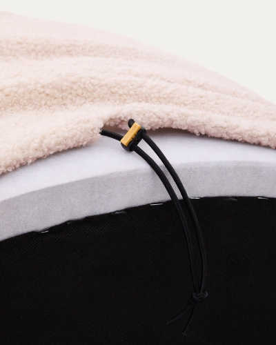 Чехол на пуф Kaeli из розового букле Ø 60 см