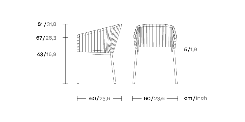 Обеденное кресло Bitta ножки тик KS7000100