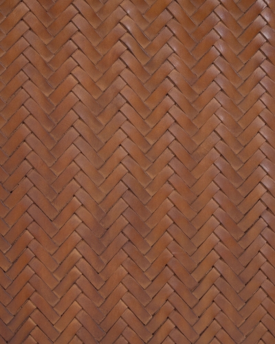 Изголовье кровати Natesa из массива тика и кожи 163 x 60 см