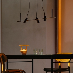 CLAP Линейный подвесной светильник черный 3x6W 3000K 38º