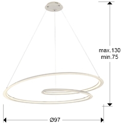Подвесной светильник Looping белый Ø97