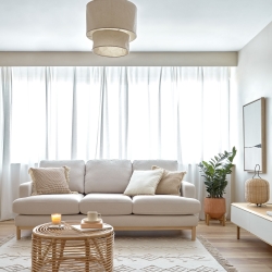 Круглый журнальный столик Kohana из ротанга с натуральной отделкой Ø 65 см