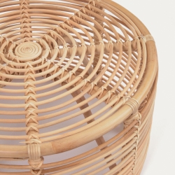Круглый журнальный столик Kohana из ротанга с натуральной отделкой Ø 65 см