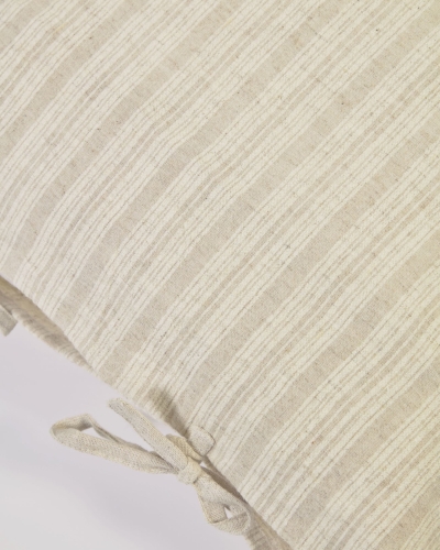 Чехол для подушки Etna из 100% льна в бежевую полоску 45 x 45 см