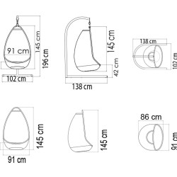 Корзина для подвесного кресла Moma ANTHRACITE