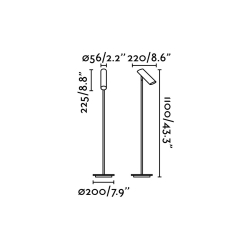 Торшер Link бронза 1xGU10