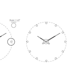 Часы Nomon Rodon 12 i WHITE, (основа - хромированная сталь/стрелки - белый лак). D=70см