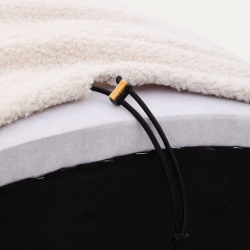 Kaeli Пуф для ног со съемным чехлом из экрю букле Ø 90