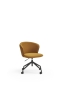 Поворотный стул Add на колесиках горчичный с подлокотниками