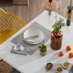 Стол Arya 200x100 белый со стальными ножками под дерево