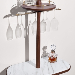 Бар Momentos мрамор Emperador / орех