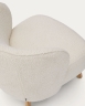 Кресло Ulit из белого букле с ножками из бука в натуральной отделке
