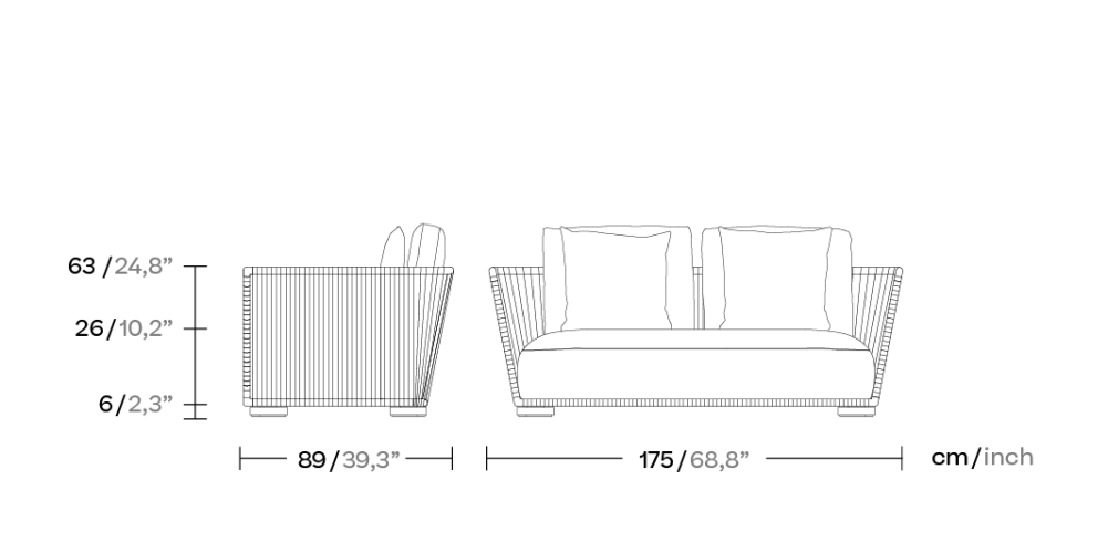 Диван 2-х местный Grand Bitta Bela KS7003100