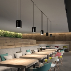 Люстра Attic 120 см 4L прямоугольная черная