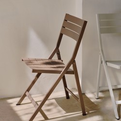 Складной садовый стул Torreta из алюминия с матовой коричневой отделкой