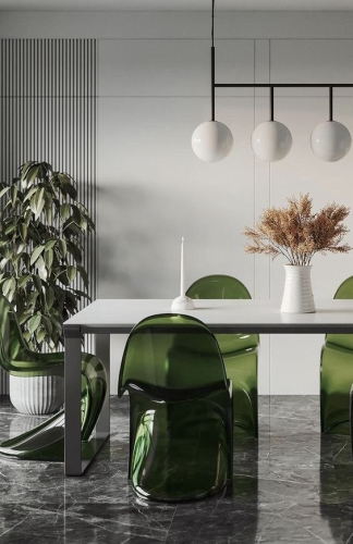 Стул S-дизайн Panton прозрачный зеленый