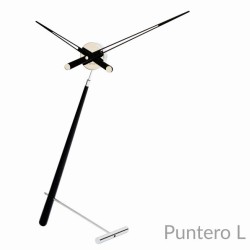 Настольные часы Puntero L хром- черный