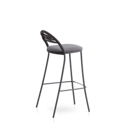 Уличный барный стул ручной работы с узором в полоску Petale Н-85