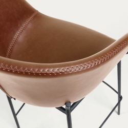 Полубарный стул Zadine коричневый