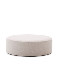 Kaeli Пуф для ног со съемным чехлом из экрю букле Ø 120