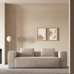 Диван 3-местный Blok бежевый