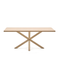 Стол Arya 200x100 дуб со стальными ножками под дерево