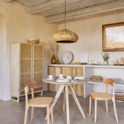 Круглый стол Maial из массива тика 90 см