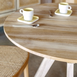 Круглый стол Maial из массива тика 90 см