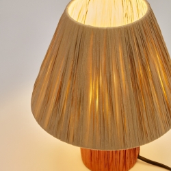 Pulmi Настольная лампа из рафии с натуральной и терракотовой отделкой