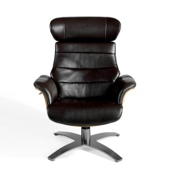 Поворотное кресло воловья кожа A928 /5034 шоколадный цвет