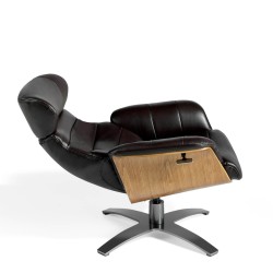 Поворотное кресло воловья кожа A928 /5034 шоколадный цвет