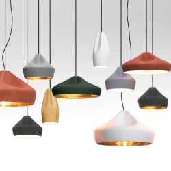 Подвесной светильник Pleat Box 47 темно-зеленый / золотой