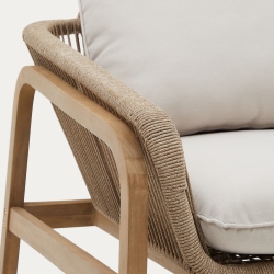 Комплект Vellana: 3-местный диван, 2 кресла и журнальный столик из 100% массива акации