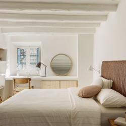 Чехол для подушки Tamanne из 100% льна терракотового цвета Ø 45 см