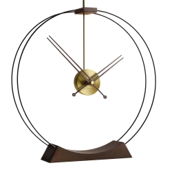 Часы Nomon Aire (основание - фиберглас+ясень с отделкой из ореха/стрелки орех/центр - латунь). D=50см, H=55см