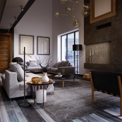 Торшер Varas 2L золотой/ черный