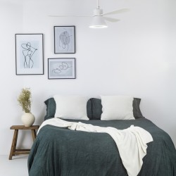 Белый вентилятор Amelia L CONE LED