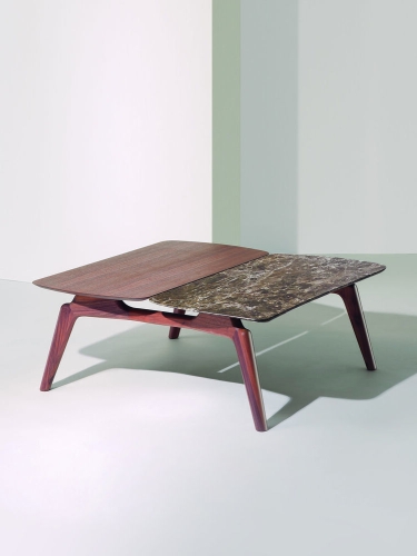 Стол MESA MIXTA DUO L (орех+мрамор)