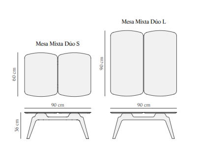 Стол MESA MIXTA DUO L (орех+мрамор)