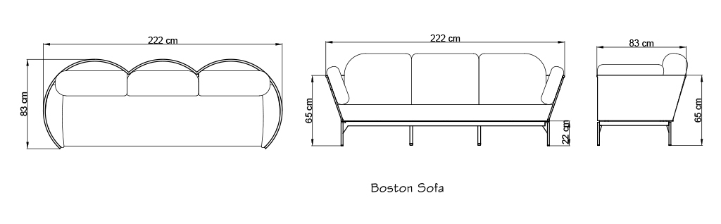 Диван трехместный Boston 24153_LG