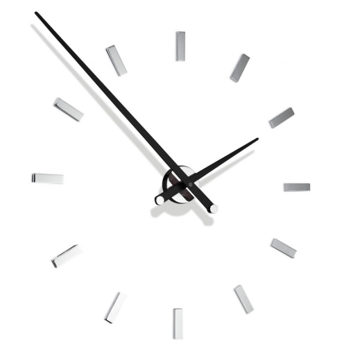 Часы Nomon Tacon 12 L, black. (основа - хромированная сталь/стрелки - черный лак) D=100см