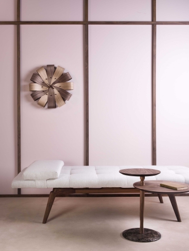 Часы Nomon Ciclo (корпус -орех и дуб/ деления -орех/ стрелки -орех). D=55см