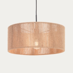 Джутовый плафон Crista светлый с натуральной отделкой Ø 47 см